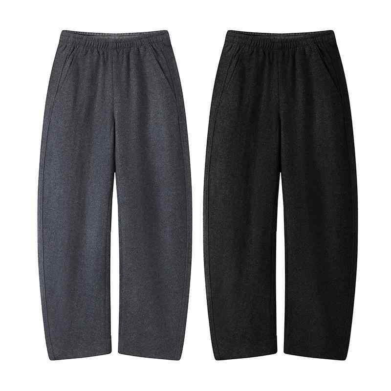 レディース ワイドレッグパンツ 厚手 カシミヤ ウール 伸縮腰 カジュアル 普段使い スリム効果 暖か 秋冬 ボトムス