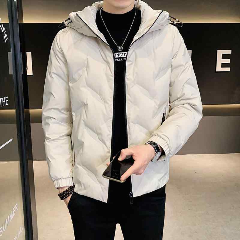 メンズ ダウンジャケット 秋冬 厚手 ショート丈 軽量 フード付き カジュアル エンボス加工 ビッグサイズ アウター 暖か 普段使い