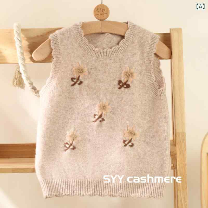 御姉さん もの言う花 手刺しゅう カシミール より良いスウェーター カシミール 生あたたかい原料品 ホンブルグ帽触れ合う 赤ちゃん服 秋冬 室内着 軽さ 伸縮性 吸湿性