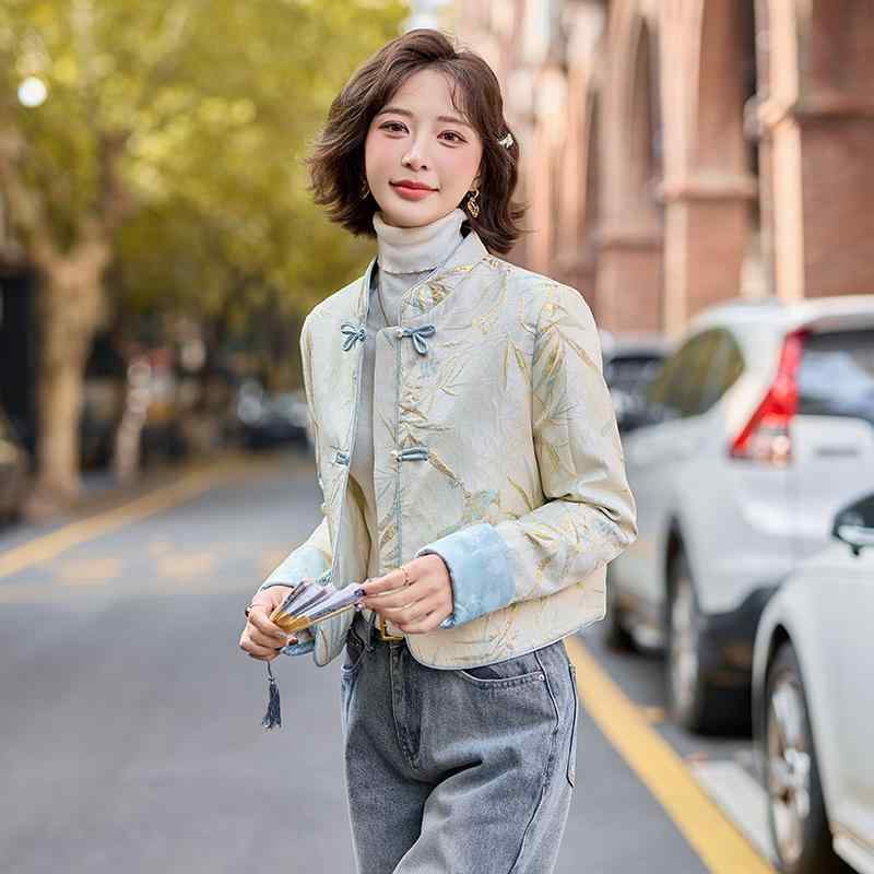レディース チャイナ風 刺繍 ダウンジャケット 冬用 軽量 日常使い 禅意 提花 織り コート 女性用 暖か 軽薄 版 国風 唐装 スタイル 上衣 外套 10,944円