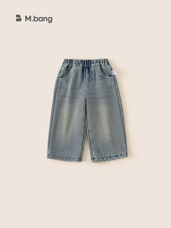 キッズ 女の子 デニムパンツ 秋冬 裏起毛 ストレート シンプル ロングパンツ 普段使い 暖か 伸縮性 コットン混 合わせやすい 幼児 小学生