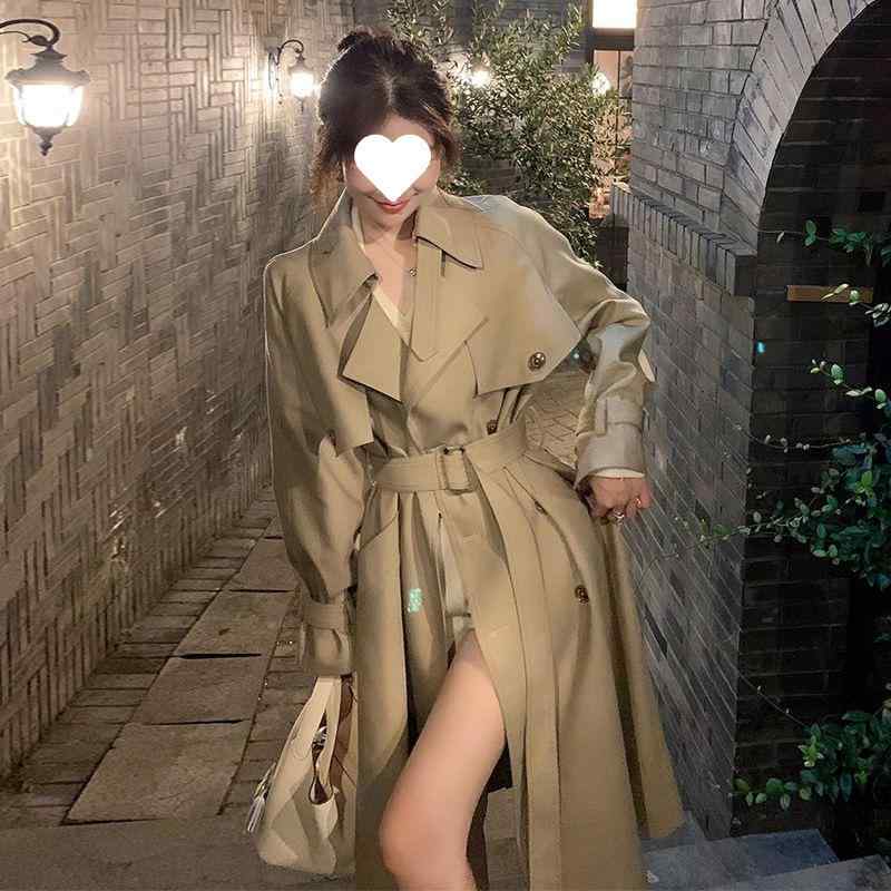 トレンチコート レディース 中長丈 韓国 御前上等感 ブリティッシュスタイル 年月 小っちゃい相応う 表現スタイル引きあげる アウター 軽さ 陳列箱校正刷り