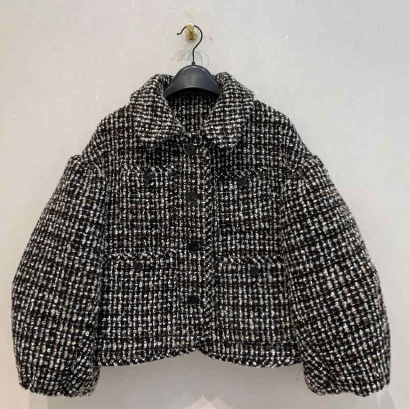 レディース 秋 ジャケット 日系 レトロ 粗花柄 パフスリーブ ゆったり ビッグシルエット カジュアル 普段使い アウター トップス