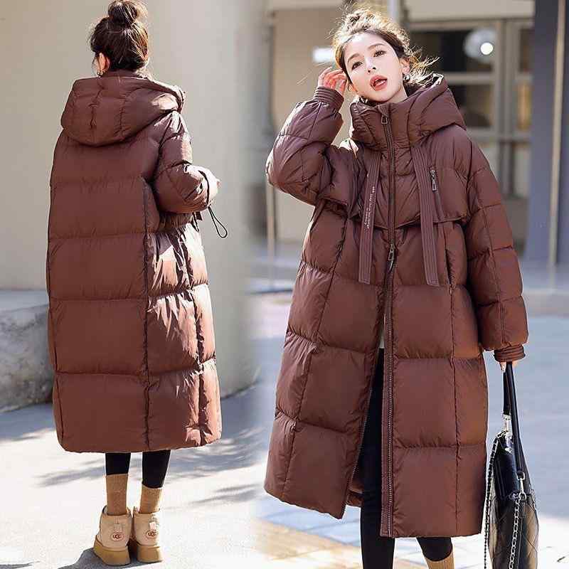 レディース 厚手 綿 コート ゆったり ロング 膝上 秋冬 暖か アウター 韓国 普段使い