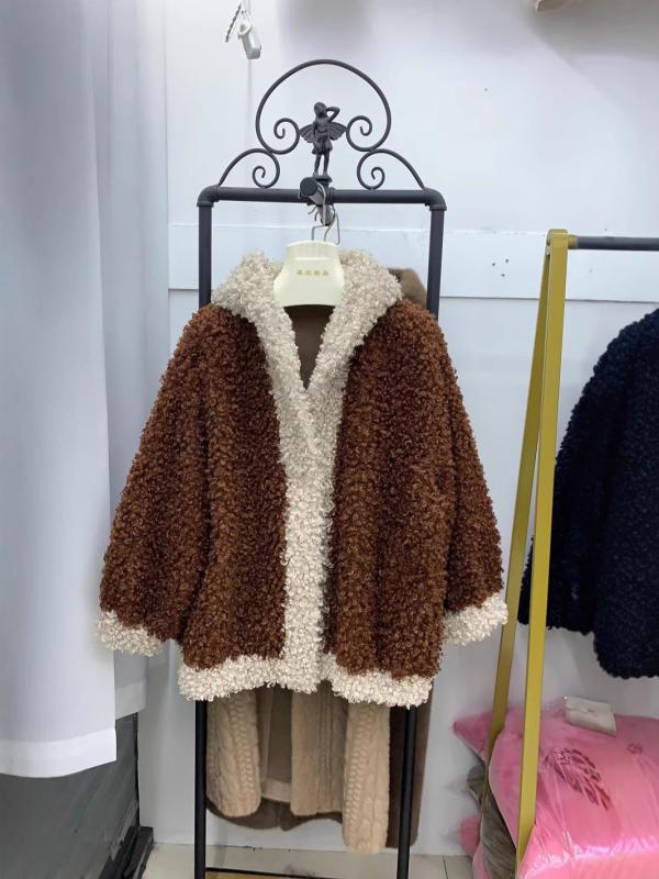 コート レディース テディベア ミドルロング丈 冬用 韓国 ラムウール 厚手 ふわふわ ビッグサイズ ファー アウター 暖か 軽量 伸縮性 再生繊維 ブラック ピンク系 アイボリー 秋冬
