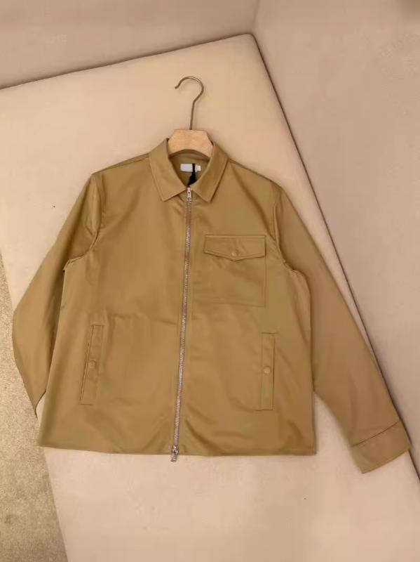 メンズ ジャケット バッジ ラペル襟 トレンチコート風 ポケット 装飾 シンプル アウトドア 軽量 普段使い 伸縮性