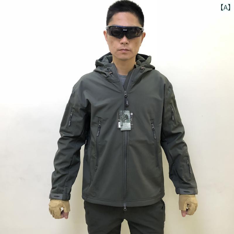 ジャケット メンズ ソフトシェル 大葉迷彩 防水 防風 保温 軽量 防寒 アウトドア 機能性 伸縮性 秋冬