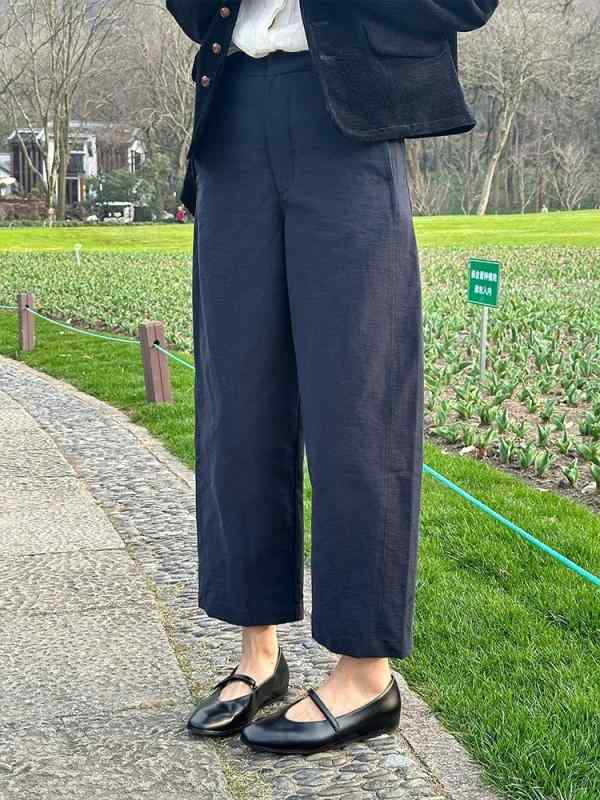 レディース 広広とした ズボン下 米国海軍 引っ切り無い 影ぼうし 春夏 細押し出し 成り行き アンクル 丈 普段使い走り 心地好い ボトムス お上さん用 伸縮性 原料品