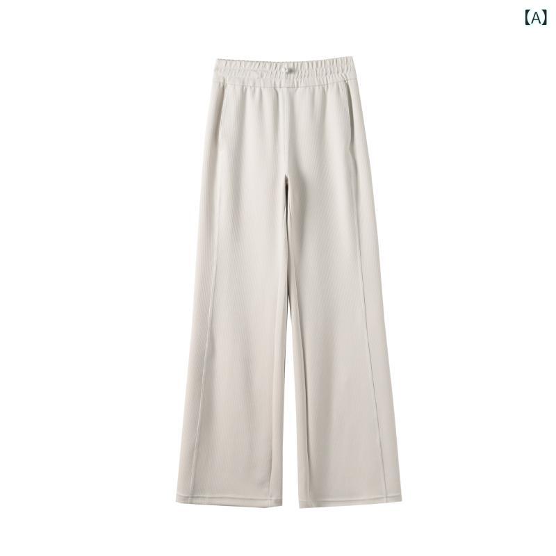 夏 レディース ワイドパンツ モダール素材 抗シワ ゆったり 体型カバー 単色 薄手 通気性 カジュアル 普段使い 軽量 伸縮性 吸湿速乾