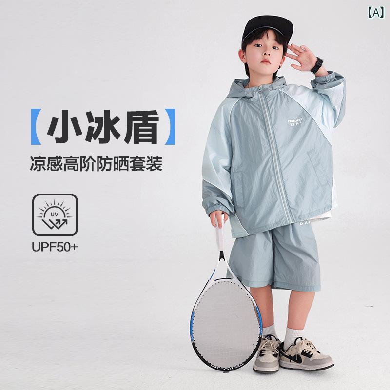 男の子 夏服 スポーツ セット 速乾 UVカット 接触冷感 アウトドア ビビッドカラー 軽量 吸湿速乾 子供服 トップス ショーツ 組み合わせ 夏用 防日焼け 機能性 素材 再生繊維