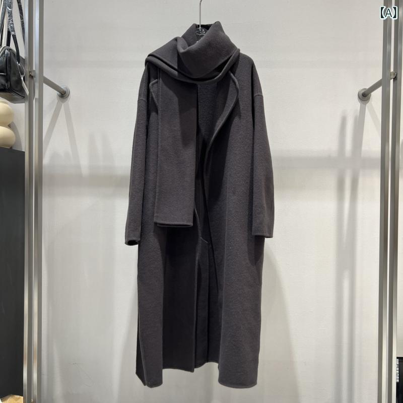 レディース ロングコート リバーシブル ダブルフェイス ウール素材 秋冬 アウター 女性用 ファッション 上品 暖か スタイル 通勤 普段使い 軽量｜新風堂