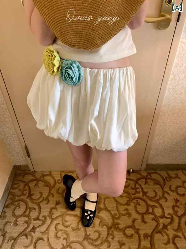 スカート レディース 夏 Aライン ミニスカート プリーツ ギャザー 甘め かわいい 若見え コーディネート 軽やか フレア シルエット フェミニン 普段使い｜新風堂 10,302円