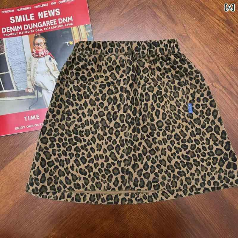 スコート お姉さん用 ヒョウ柄 A伝達ルート 水洗いする処理 細工物風 春夏 ミニ 愛くるしげ 冷やりとした 表現スタイル お子さん服 普段使い スカート-ボトムス