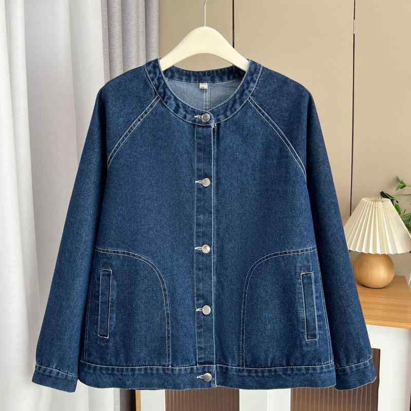 デニムジャケット レディース 秋 大きめサイズ ゆったり カジュアル ラフスタイル アウター ビッグシルエット デニム素材 普段使い 軽量 伸縮性