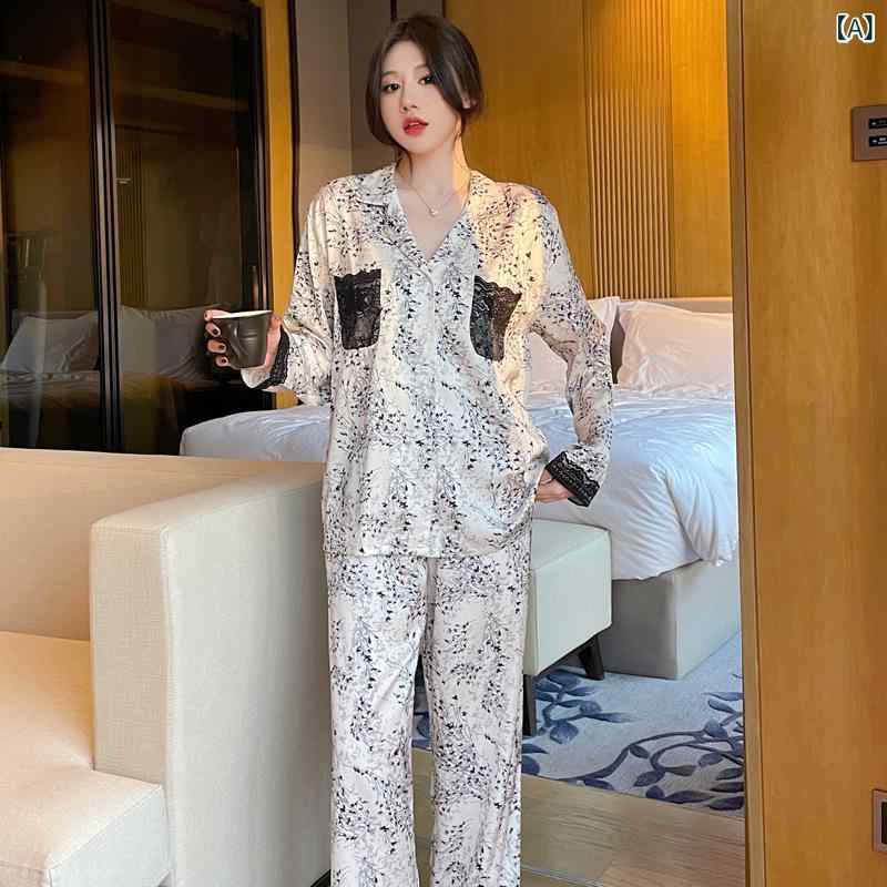ルームウェア 女性用 長袖 セット 接触冷感 春夏 薄手 外出着 個性 おしゃれ 吸湿速乾 軽量 カジュアル