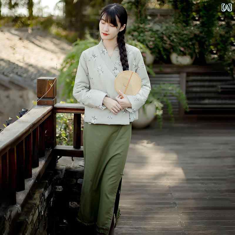 スカート ラップスカート 竹節 麻素材 ミディ丈 レトロ ボヘミアン風 秋冬 ナチュラル リラックススタイル 軽量 通勤用 普段使い 切り替えデザイン