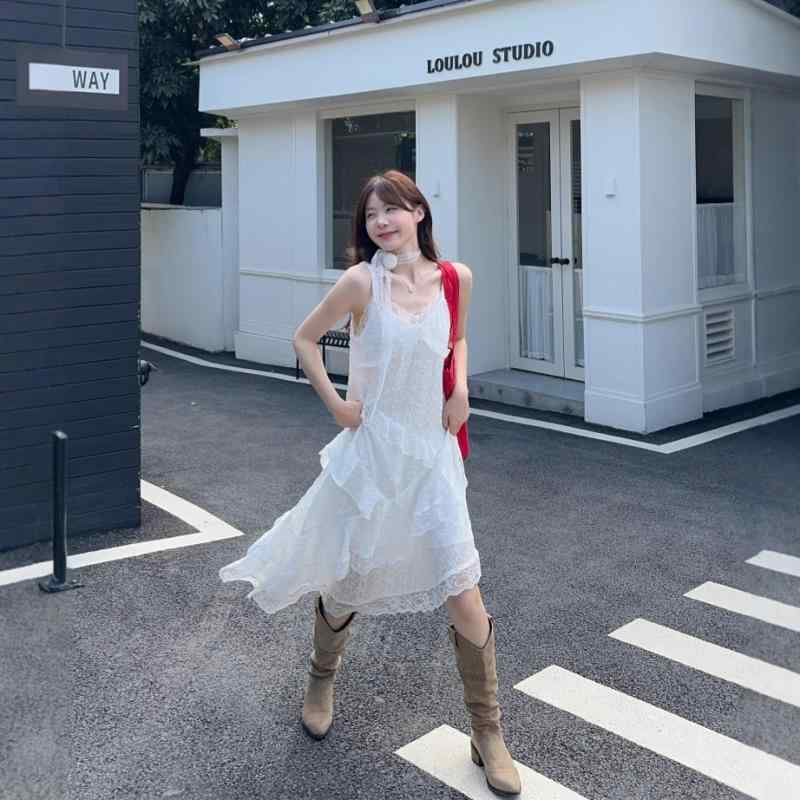 レディース 衣装 夏 韓国 甘辛表現スタイル スピード競技 花の冠yd 非対称 同盟罷業一回り 御召しもの 女子らしい 色っぽい