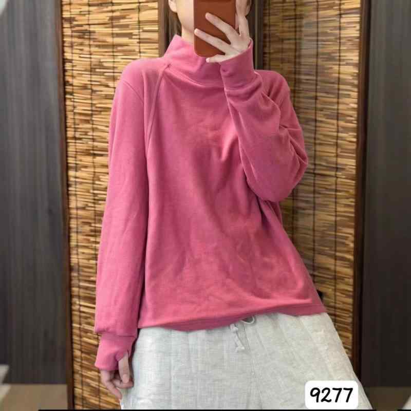 レディース 冬 トップス ゆったり 半ハイネック 厚手 無地 保温 Tシャツ 細見え インナー 普段使い 暖か シンプル 合わせやすい