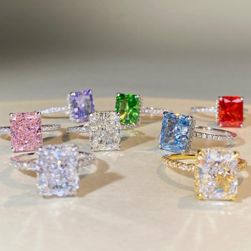 指輪 レディース 銀 氷花カット カラーストーン 宝石 女性用 華奢 日常使い 軽量 ファッション アクセサリー