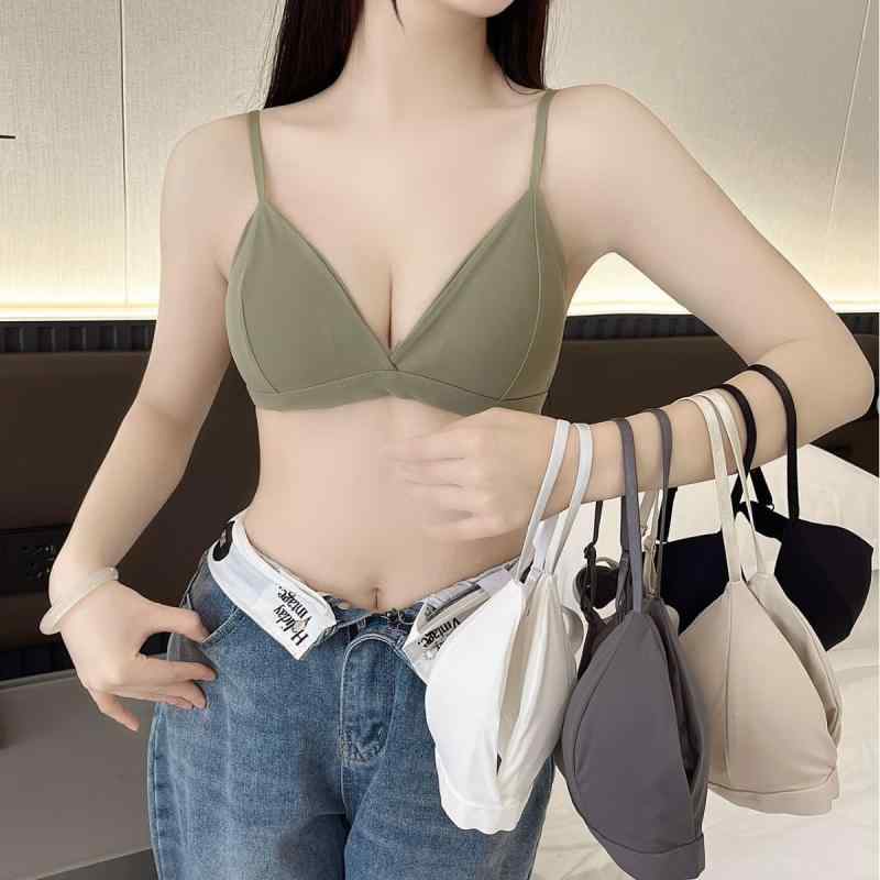 ブラ レディース 薄っぺら 色っぽい 三角形優勝杯 同盟罷業一回り キャミソール 美背 うしろ側 胸パッド 肌付き 日常使い走り 軽さ 相応う感