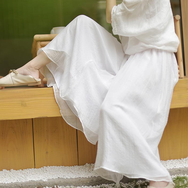 レディースワイドパンツ 分かりやすい 成年者心地よい 夏の 新型 レトロ 読みもの 二 重 瑜伽 ズボン下は 綿 麻の 広広とした レギンスの スコートの 心地よい ズボンの 社交ダンスの ズボンの 亭主もちに 座ります。