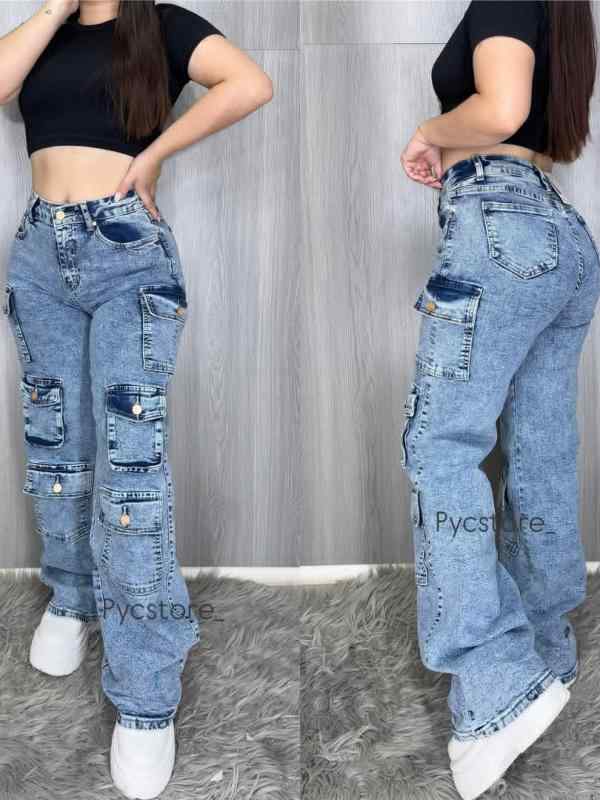 レディースワイドパンツ 分かりやすい 成年者心地好い レディース長 ズボン 工 装 ズボン 多 衣嚢 広 脚 心地好い ズボン下 cargojoggers hunts wholesale