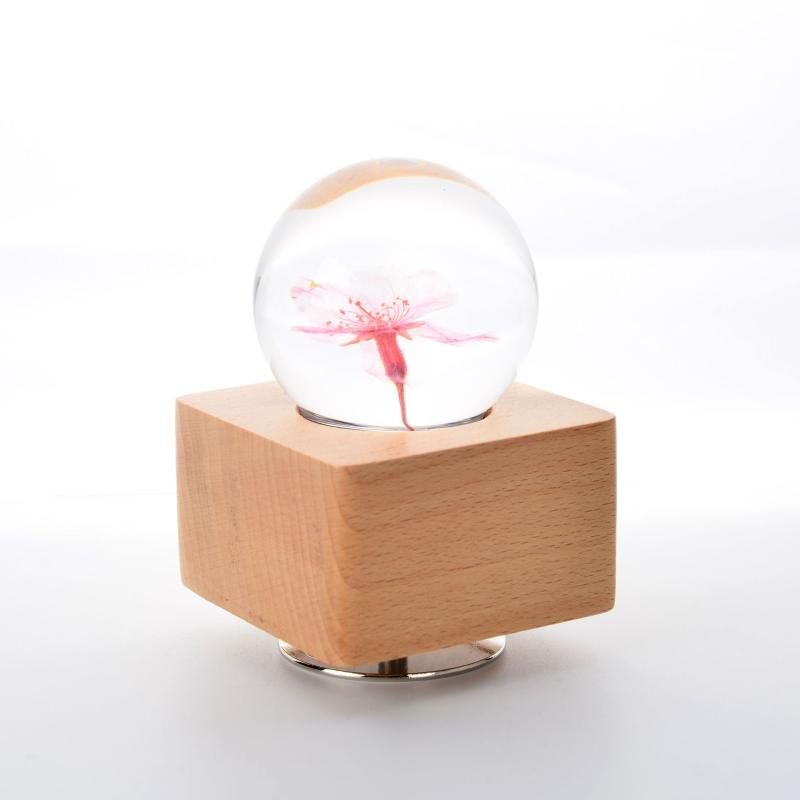 レディース オルゴール 快い音箱 愛くるしげ 桜 動機 果てしがないの花 発しる 石英球 LED ともし火 回転させる 木製 枠組み 室内装飾 飾りつけ 飾りもの 御部屋飾りつけ 差し上げ物 向け
