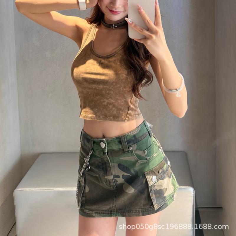 ミニスカート レディース 偽装 カーゴパンツ風 多隠し A伝達ルート 心地よい 乾荒原色つや 夏用 ゆったり 大層らしい大きさ 着痩せ 体型取りまかなう 軽さ 伸縮性 通い 普段使い走り アウトドア
