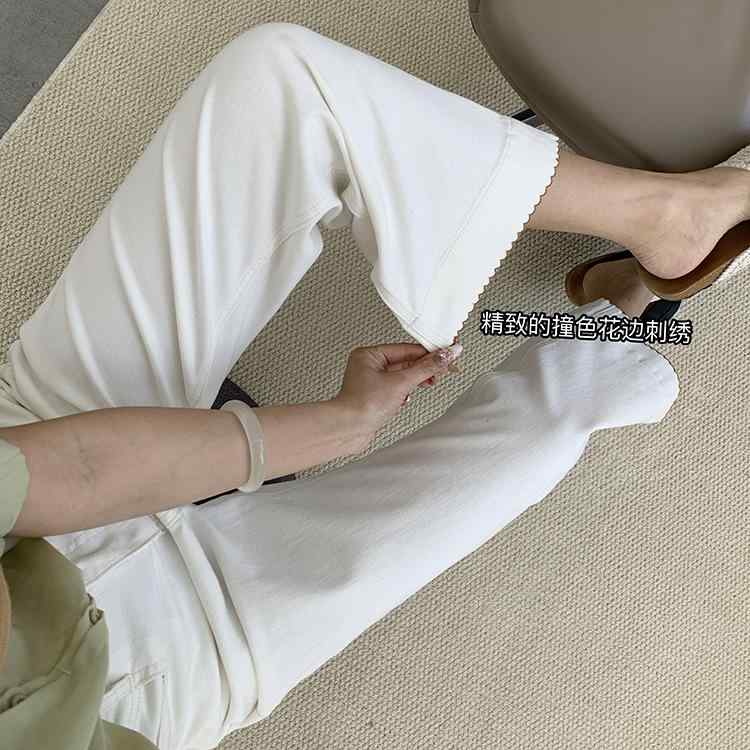 パンツ レディース クロップドパンツ 九分丈 微喇 フレアパンツ 刺・墸 花柄 高腰 ハイウエスト デニム ジーンズ ボトムス 春夏 薄手 伸縮性 ストレッチ スキニー ジーパン ズボン 着痩せ 脚長 細見え カジュアル フェミニン 通勤 通学 デート 普｜新風堂