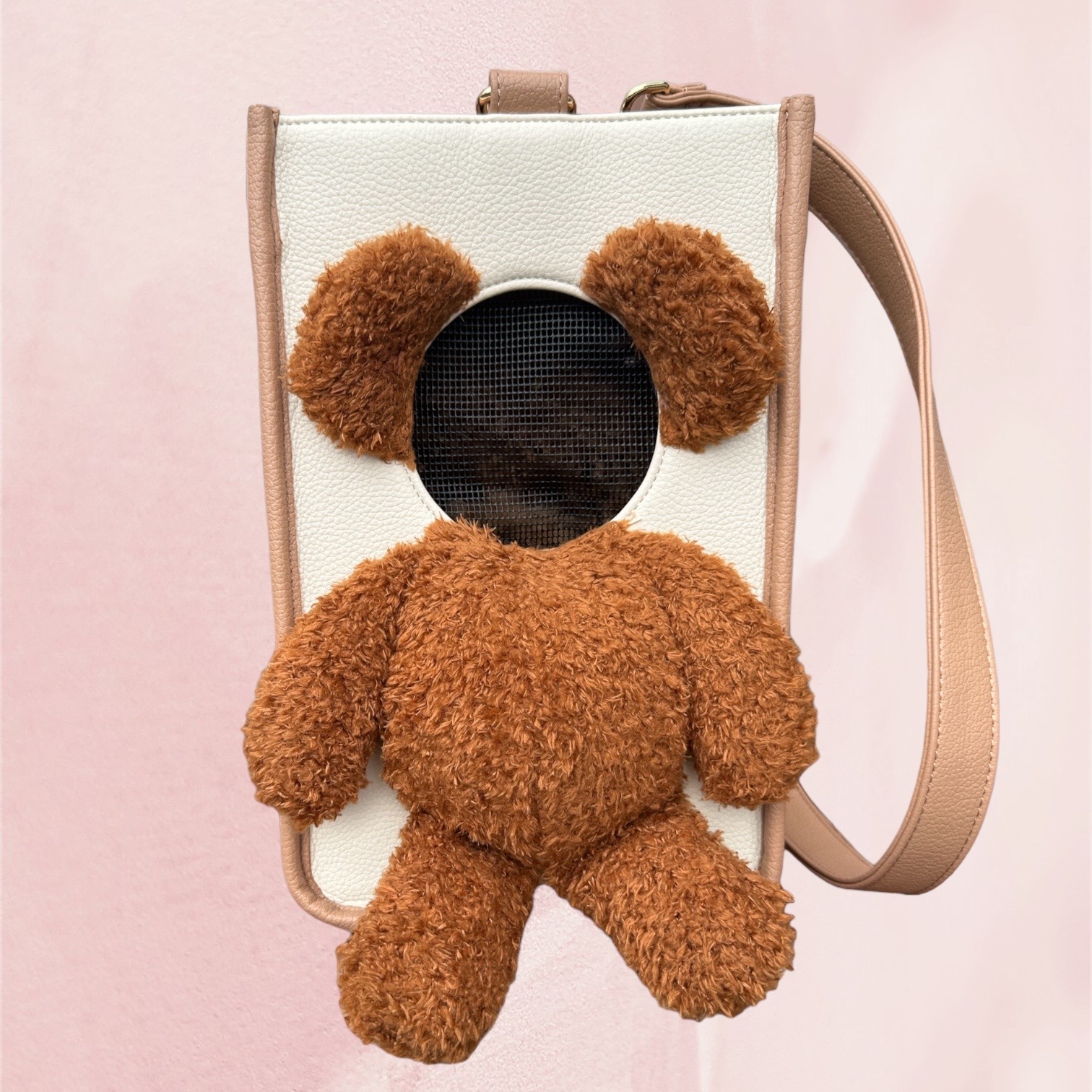顔出しぬいぐるみキャリーバッグ（BEAR）　犬 リニューアル前SALE【大人気】顔出しぬいぐるみキャリーバッグ