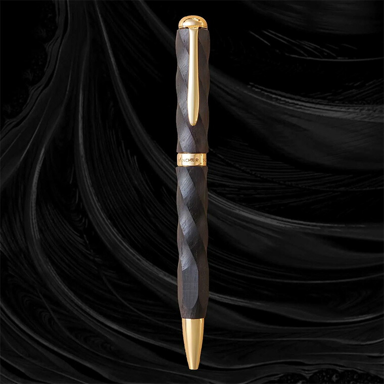 【WA316】【WANCHER/ワンチャー】JINPU / 仁風 木製 ボールペン まっ黒 捻じれ式【即納/宅配便 ブランド名 置き目品 引き受ける 螺子釘 銘木 まっ黒 純銀 しろがね色925 目あたらしい 御前上等筆記具 日本製 国産 差し上げ物 差し上げ物 差し上げ物】価値高いな生まれながら木の中からボールペンに適した用材を厳選