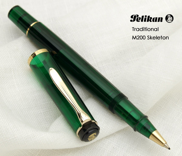 楽天市場 Pelikan ペリカン R0 日本未発売 グリーンスケルトン 深緑 ローラーボール 宅配便対応 筆記具専門店ペンライフ