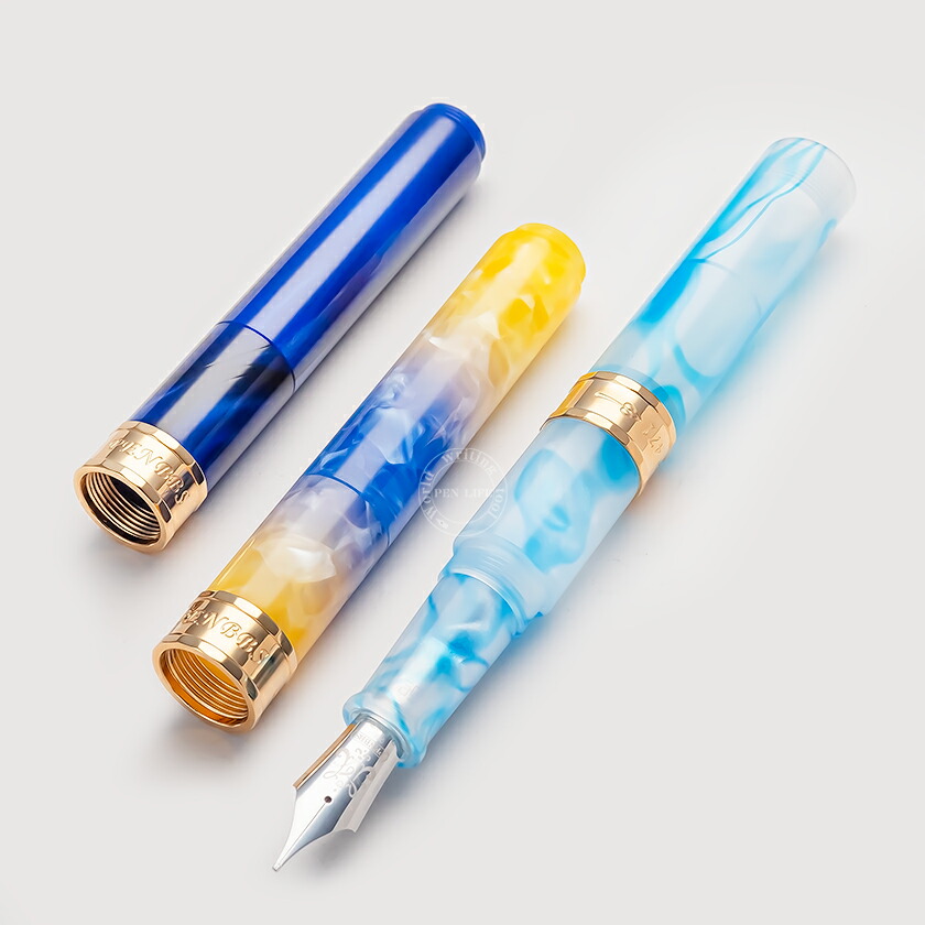 楽天市場】【PBS63】【PENBBS】新作 透明軸万年筆 オーロラ F