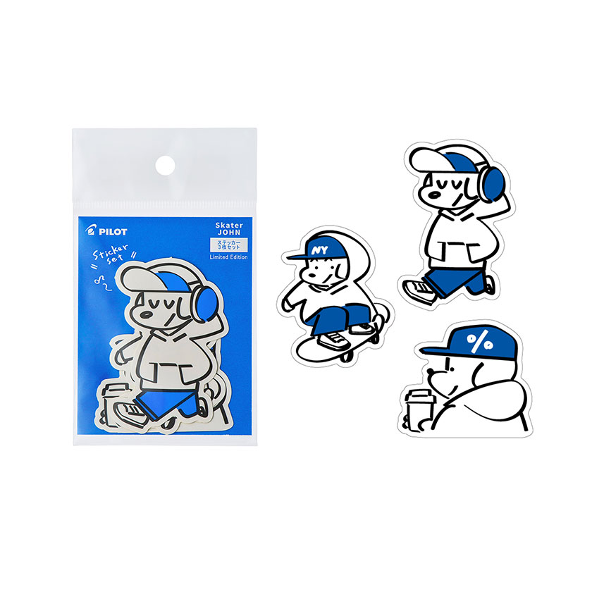 楽天市場】パイロット スケータージョン ダイカットステッカーセット 3