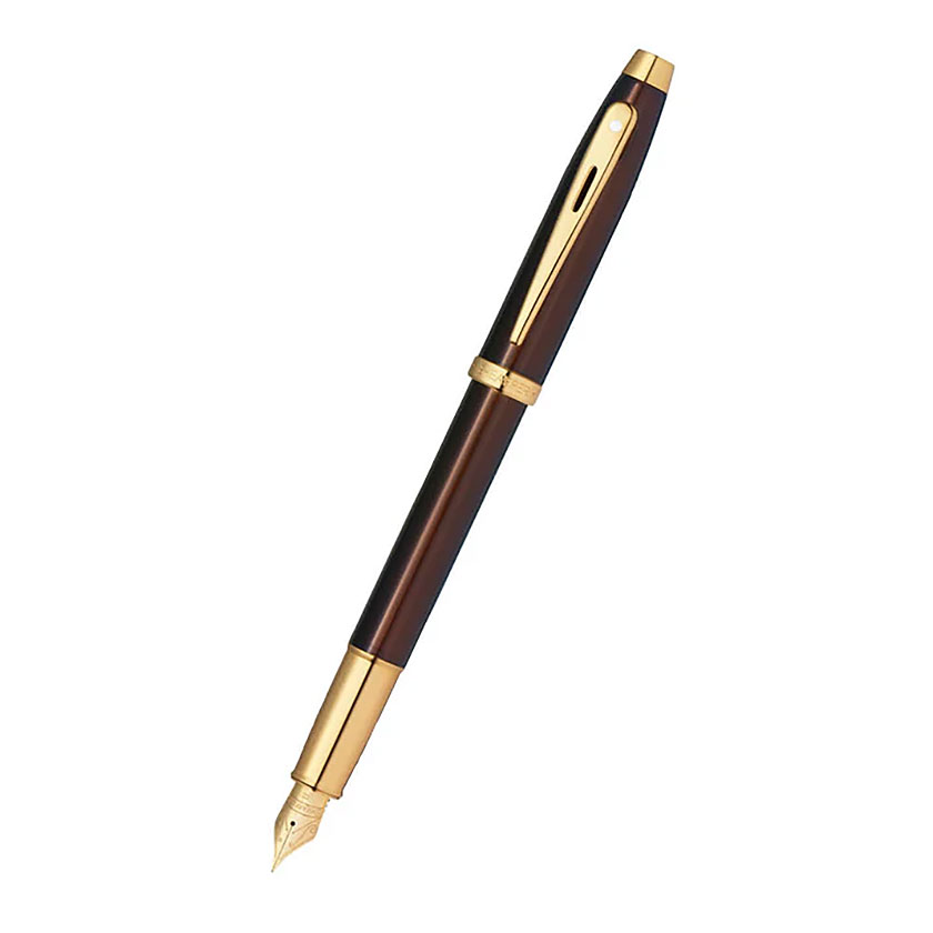 【SHE100】【SHEAFFER / シェーファー】100 コーヒーブラウンGT 万年筆 F / 細字 E0937043 深いブラウンと上質なゴールドの組み合わせ【即納 送料無料 保証 正規品 ブラウン】