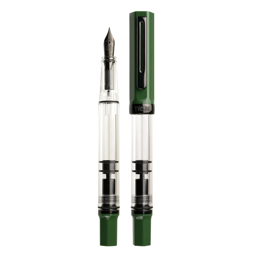 【TW13】【TWSBI / ツイスビー】 ECO / エコ 筆 Irish Green / アイリッシュグリーン F(細字) M(中字) TW02002【即納 宅配便 ゆうパケット ピストンフィラー インキ吸い入れる式 スケルトン 緑 澄み切った軸 実地授業助手】