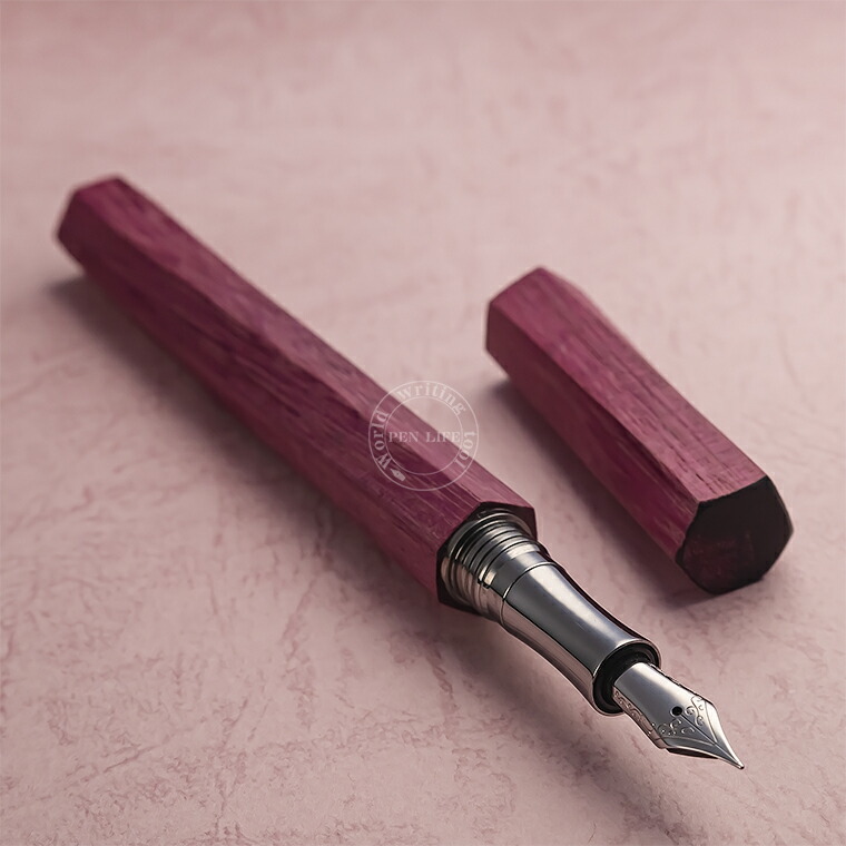 Vo59 希少 六角軸型 洪明華 作 ハンドメイド 天然木軸万年筆 紫心木 バイオレットウッド F 細字 限定品 即納 送料無料 Mooselakefiredistrict Com