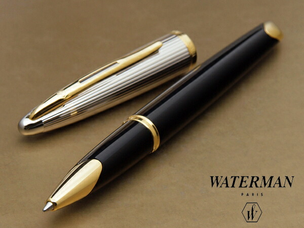 楽天市場 即納 Waterman ウォーターマン カレン デラックス ブラック シルバー ローラーボール キャップ式 カレンの上級モデル クリップ リングのゴールドプレートが映えるエレガントな1本 送料無料 筆記具専門店ペンライフ