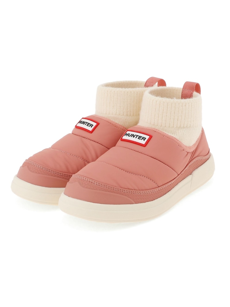 【SALE／40%OFF】(W)レディース はたご屋/アウト パ毛革 ニッテッド 折り返し ブーツ HUNTER 狩り人 シューズ・靴 ブーツ 黒いこと ベージュ【RBA_E】【貨物輸送無料】[ Fashion]