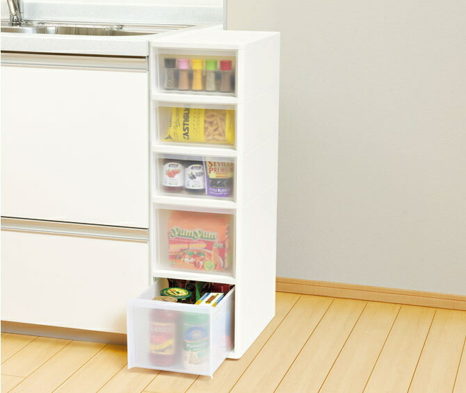 チェスト 国産インテリア 寝具 収納 ミドルストッカー すきま収納 幅26cm S3m2 調味料 ストッカー ストッカー キャスター付 キッチン収納 サニタリー収納 収納ラック ペットボトル 日本製 ホワイト 洗面台 カウンター下収納 国産 チェスト すきま収納 ミドルストッカー