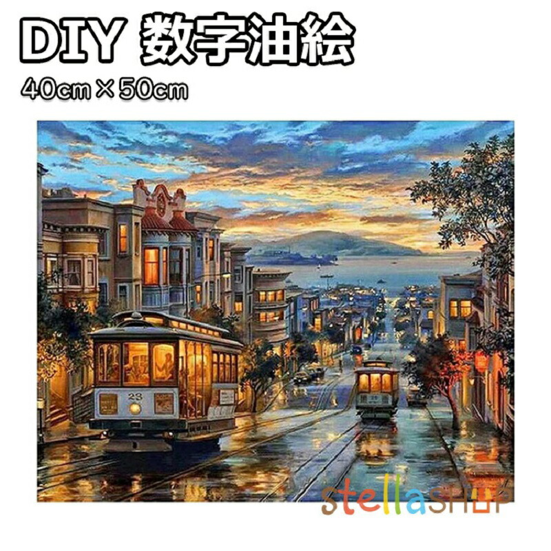 【楽天市場】数字で塗り絵 DIY 数字油絵 選べる20タイプ ナンバーペイント キャンバスの油絵 アクリル絵の具 DIYアート デジタル油絵 ...