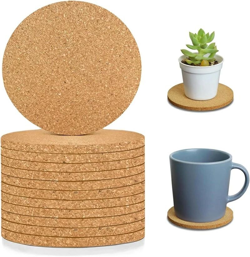楽天市場】コルク コースター 12個入り 木製 丸型 直径100 mm 厚さ5 mm