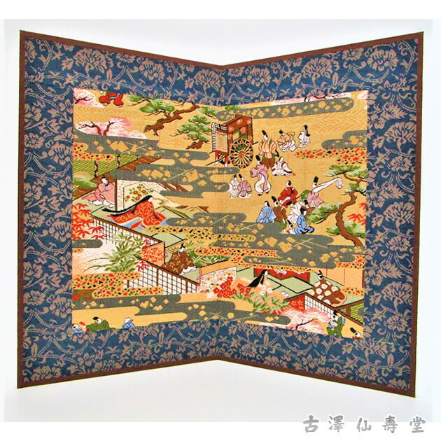 楽天市場】京錦屏風 流鏑馬（中）京都 西陣織 金襴 : 古澤仙壽堂