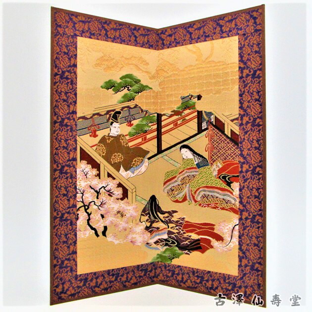 楽天市場】京錦屏風 風神雷神（小）京都 西陣織 金襴 : 古澤仙壽
