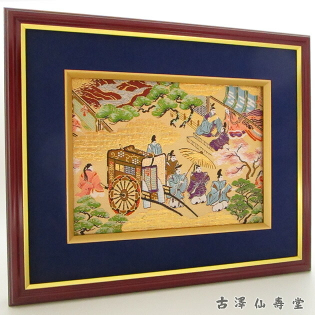 西陣織京額 楽天市場】京錦額 合戦（春慶大）京都 西陣織 金襴 : 古澤仙壽堂 楽天