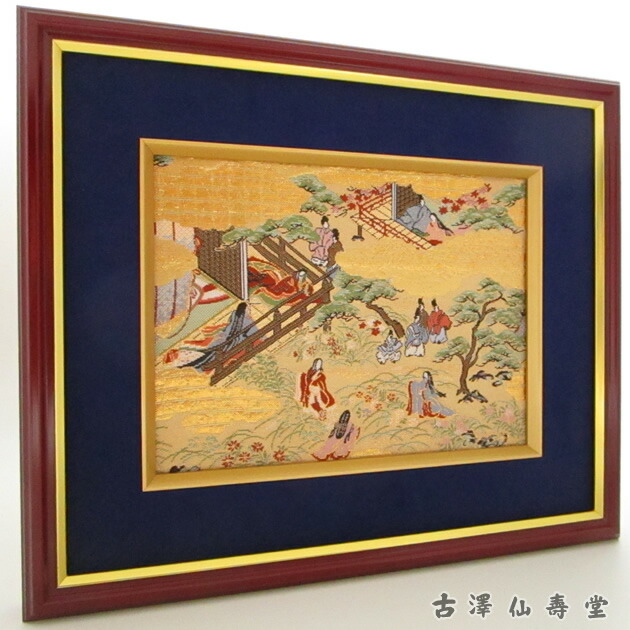西陣織京額 楽天市場】京錦額 御所車（春慶小）京都 西陣織 金襴 : 古澤仙壽