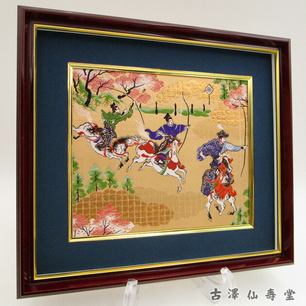 京錦額　金閣寺（春慶大）京都　西陣織　金襴　壁掛け　アートフレーム　額縁 京錦額 金閣寺（春慶大）京都 西陣織 金襴 壁掛け アート