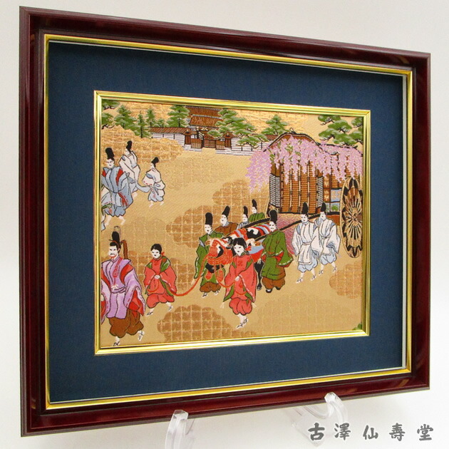京錦額　金閣寺（春慶大）京都　西陣織　金襴　壁掛け　アートフレーム　額縁 楽天市場】京錦額 金閣寺（春慶大）京都 西陣織 金襴 : 古澤仙壽