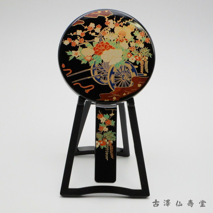 楽天市場】山中漆器 二枚合わせ鏡 手鏡と鏡台のセット 友禅秋草 : 古澤