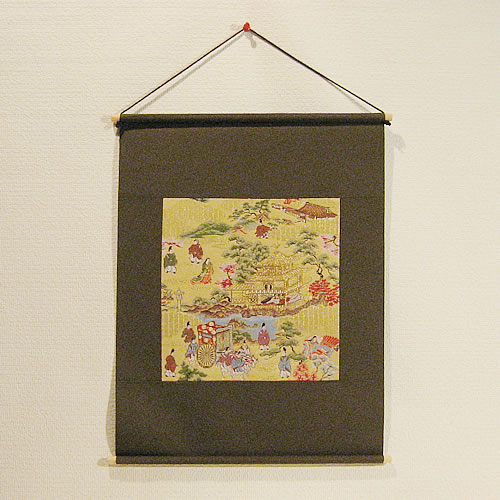 京錦タペストリー (大) <BR> 金閣寺 (京都 西陣織 金襴)